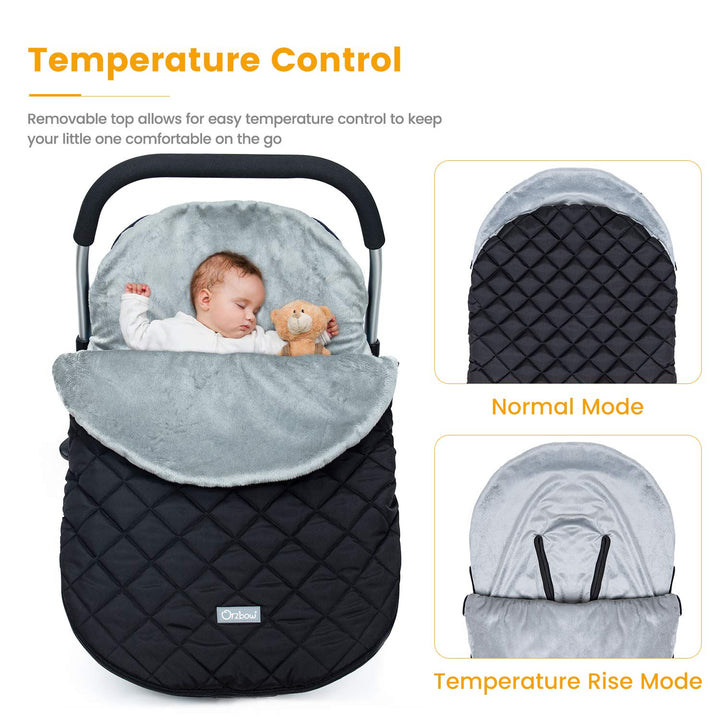 Orzbow Winter Baby Fusssack für Babyschale,Frühjahr Universal Einschlagdecke für Autositz & Maxi-Cos