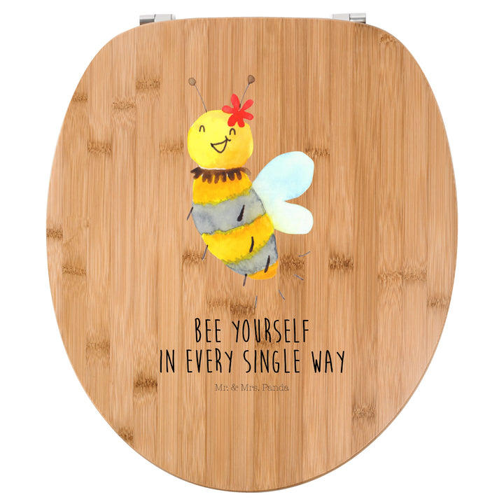 Mr. & Mrs. Panda Motiv WC Sitz Biene Blume - Geschenk, Toilette, Toilettendeckel, Klobrille, Wespe,