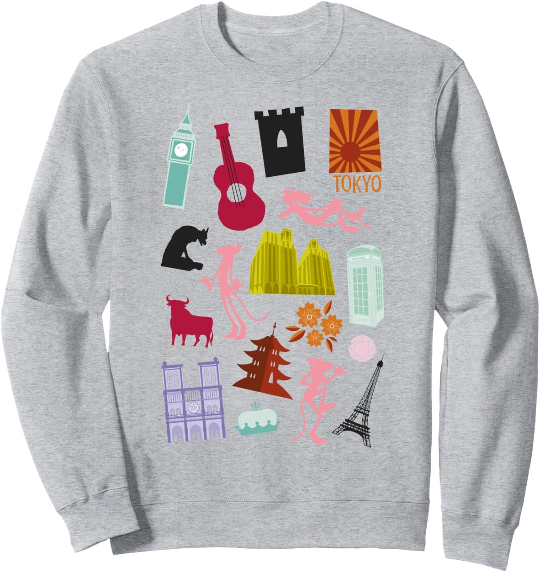 Pink Panther Around The World Doodles Sweatshirt