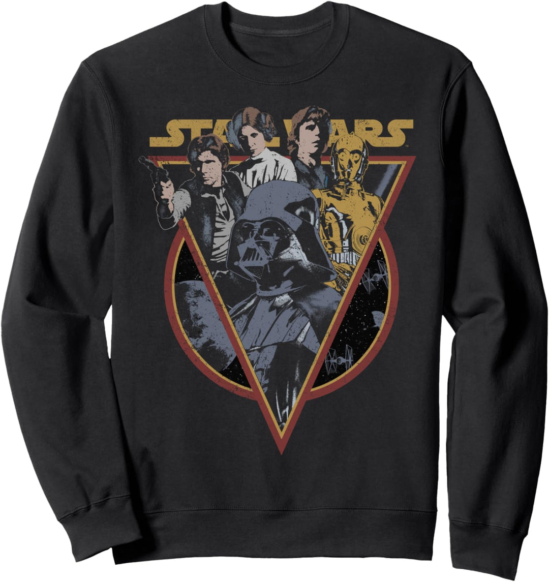 Star Wars Group Shot Triangle Patch Poster Sweatshirt
