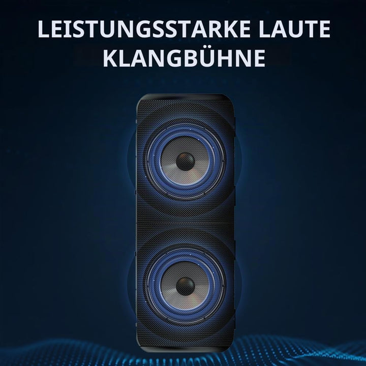CYBORIS 2 Tragbarer Bluetooth Lautsprecher, Wasserdicht, Split Wireless, 20W Stereo-Sound, 24h Spiel