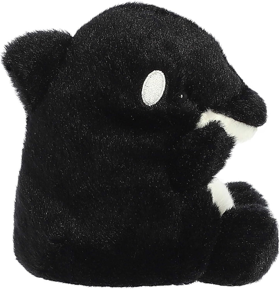 Aurora Adorable Palm Pals Juneau Orca Stuffed Animal - Pocket-Sized Fun - On-The-Go Play - Black 5 I