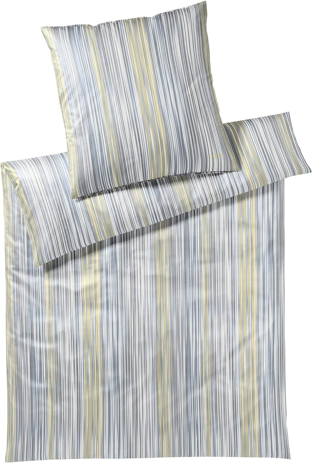 Joop! Bettwäsche Pinstripe Lemon 1 Bettbezug 200 x 220 cm + 2 Kissenbezüge 80 x 80 cm, 1 Bettbezug 2