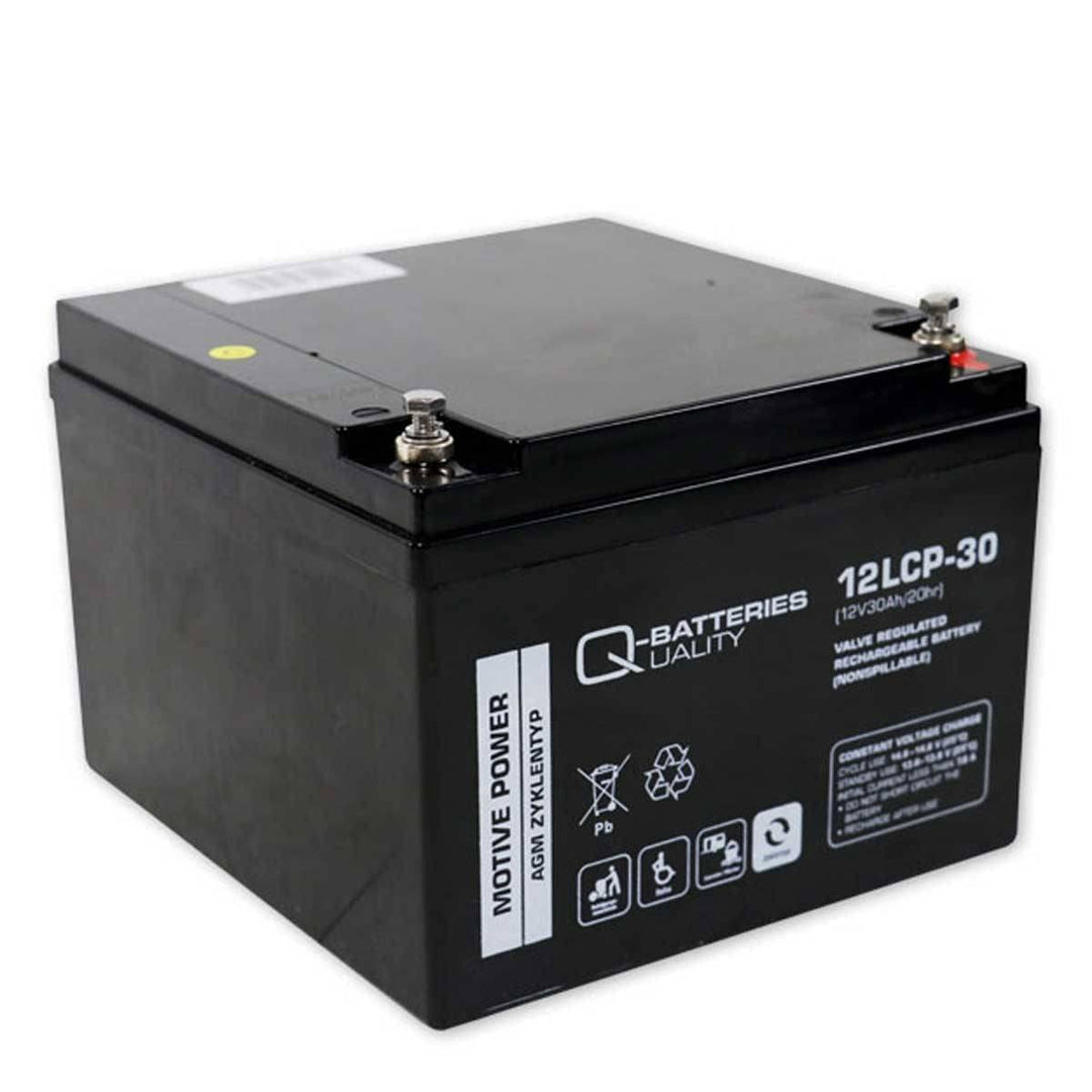 Q-Batteries 12LCP-30 / 12V - 30Ah Blei Akku Zyklentyp AGM - Deep Cycle VRLA