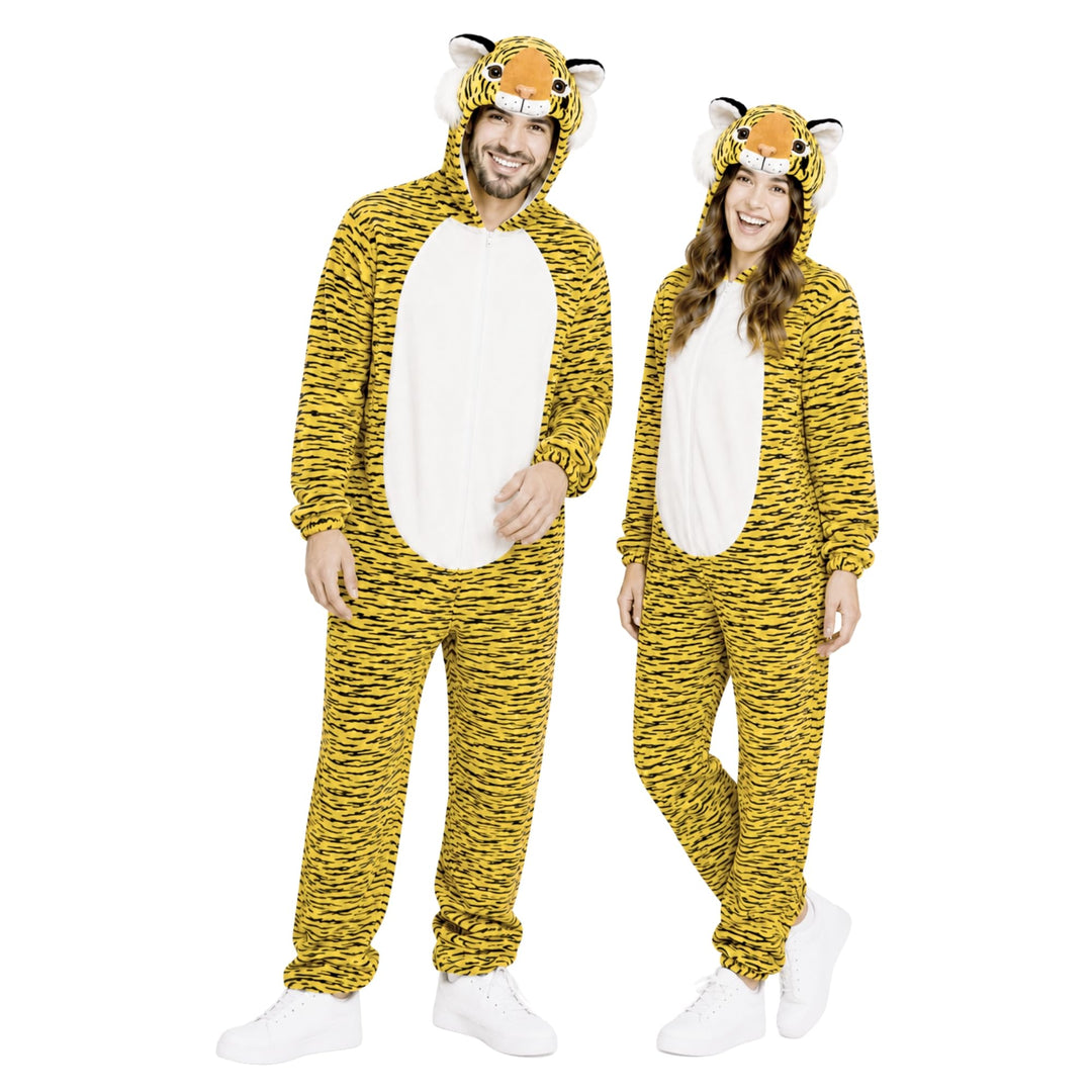 Tiger-Kostüm, An28 XL, für Erwachsen-e Männer Frau-en, Wild-Katze Katzen Kostüm-e Fasching Karneval