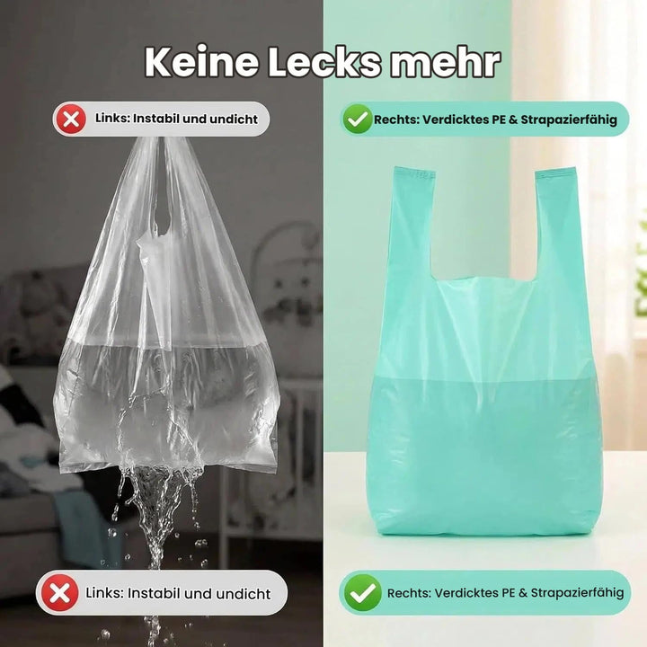8er Pack Windelsack Nachfüllrollen | Kompatibel mit Korbell 16L Windeleimer | 10m Endlosrolle mit Ge