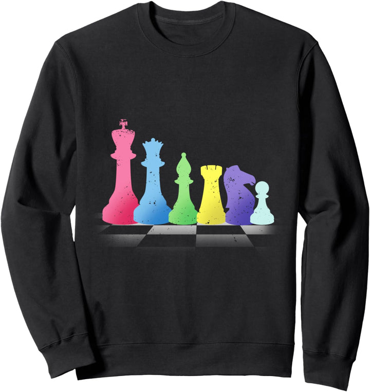 Vintage Retro Schachfiguren 70er & 80er Jahre Schach Brettsp Sweatshirt