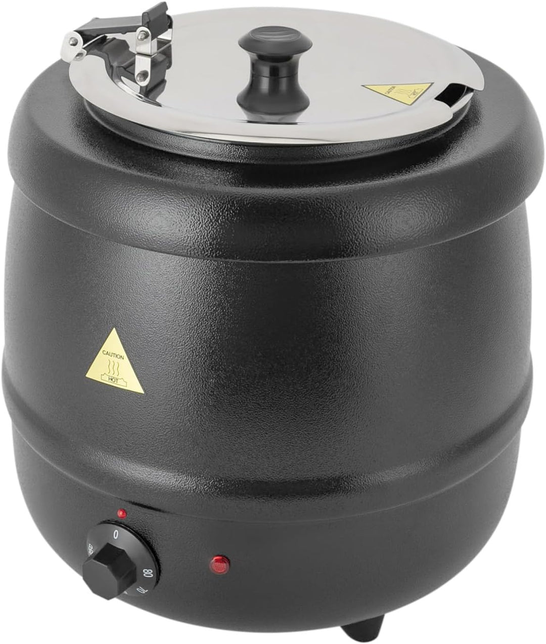 OUKANING Gastro Suppenwärmer 10 Liter, Elektrischer Warmhaltebehälter aus Edelstahl mit Ständertempe