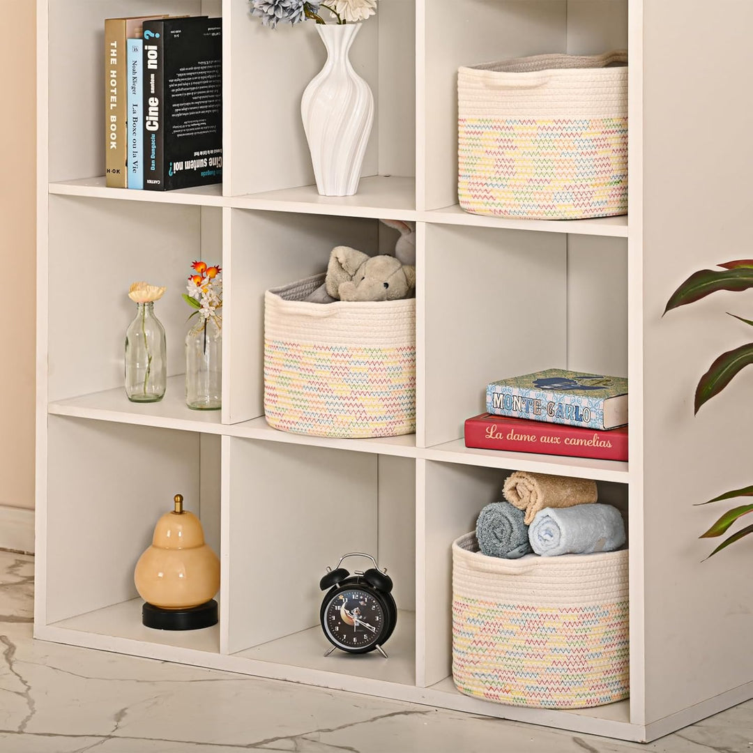 Baumwollseil gewebter Aufbewahrungskorb, verwendet für Baby Hamper Spielzeug Organizer, Geschenkkörb