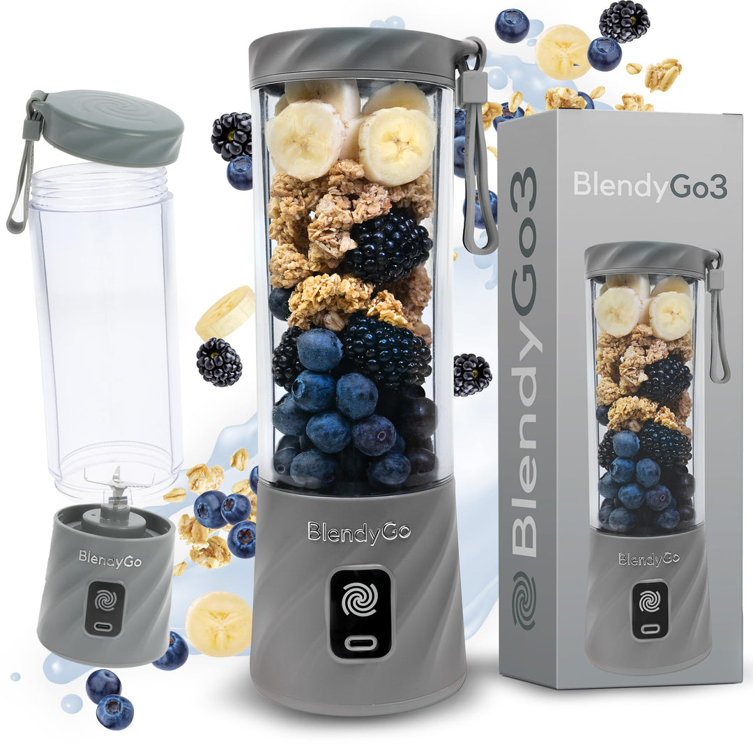 BlendyGo 3 Tragbarer Mixer, Blender, Mini Standmixer, 550 ml, Smoothie maker, Mixer smoothie maker t