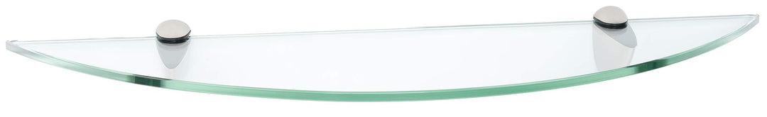 ib style® Glasregal HALBRUND 8mm |inkl. Clip CLASSICO Edelstahloptik | 2 Dekore |KLAR |60 x 15 cm 8m