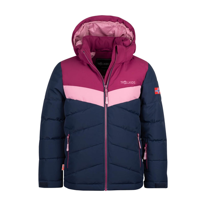 Trollkids Mädchen Winterjacke Gryllefjord 98 Marineblau/Violett, 98 Marineblau/Violett