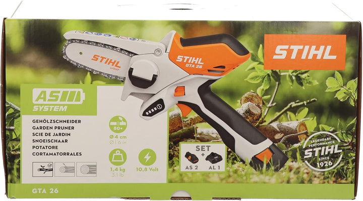 Stihl Akku-Gehölzschneider GTA 26 Set mit Akku AS 2 und Ladegerät AL 1