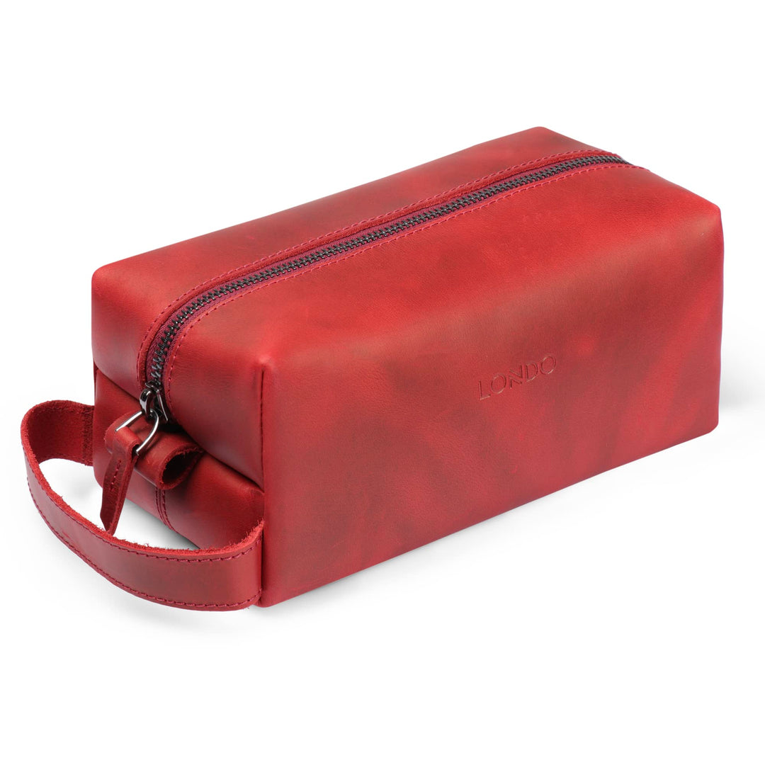 LONDO Reisetasche aus echtem Leder – Unisex Rosso, Rosso