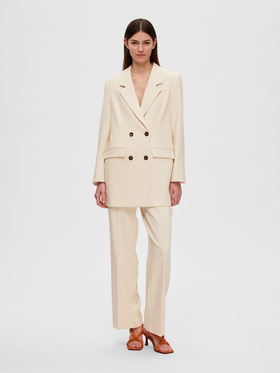 SELECTED FEMME Damen Slfmyla Ls Relaxed Noos Blazer 40 Birch, 40 Birch