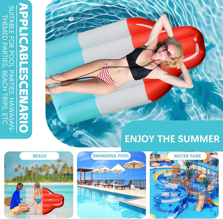 ACTOYS Luftmatratze Wasser Erwachsene Kinder, Luftmatratze Pool Aufblasbare, Aufblasbare Schwimmbett
