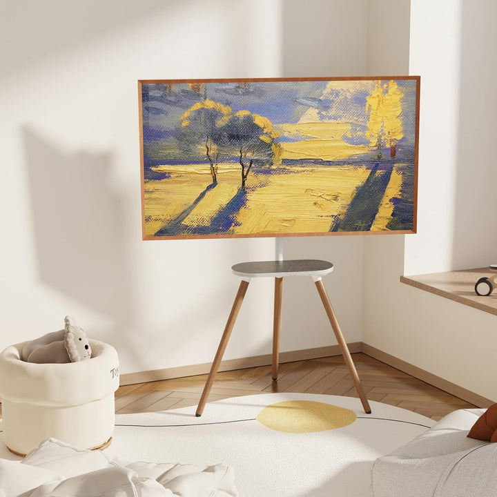 ECOTINY TV staffelei für 40 bis 65 Zoll LCD LED OLED Bildschirm bis zu 35 kg, höhenverstellbar und s