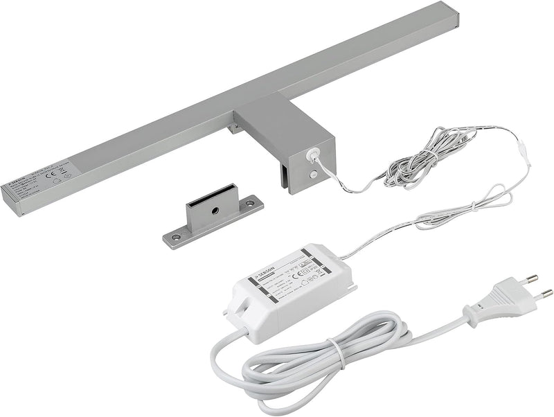 SEBSON Spiegelleuchte Bad 40cm mit Touch Schalter und Stecker - neutralweiss 4000K 8W 550lm IP44 - L