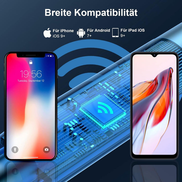 Endoskopkamera mit Licht, WiFi Endoskop Handy 1440P HD, 2.0 Megapixel Inspektionskamera für iPhone A
