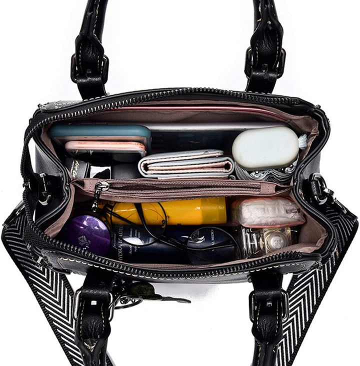 BUKESIYI Damen Tasche Umhängetasche Handtasche Frauen Klein Schultertasche Weekender Lack PU Leder C