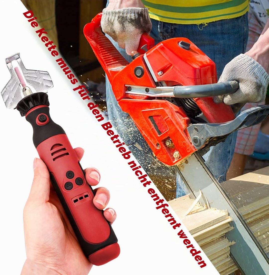 Elektrisches Kettensägen Schärfgerät,Kabellos USB Kettensägenschärfer Chainsaw Sharpener Mini Ketten