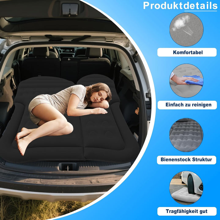 SUV Auto Matratze Luftmatratze, Aufblasbare Auto Luftmatratze für Kofferraum & Rückbank, Luftbett Au