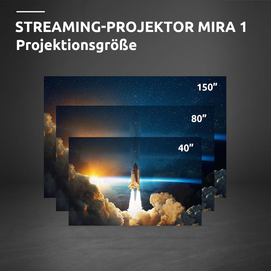 Strong MIRA1 Smart Beamer Offizieller Google TV 1080p Mit 4k-Unterstützung, Auto Fokus & Keystone, W