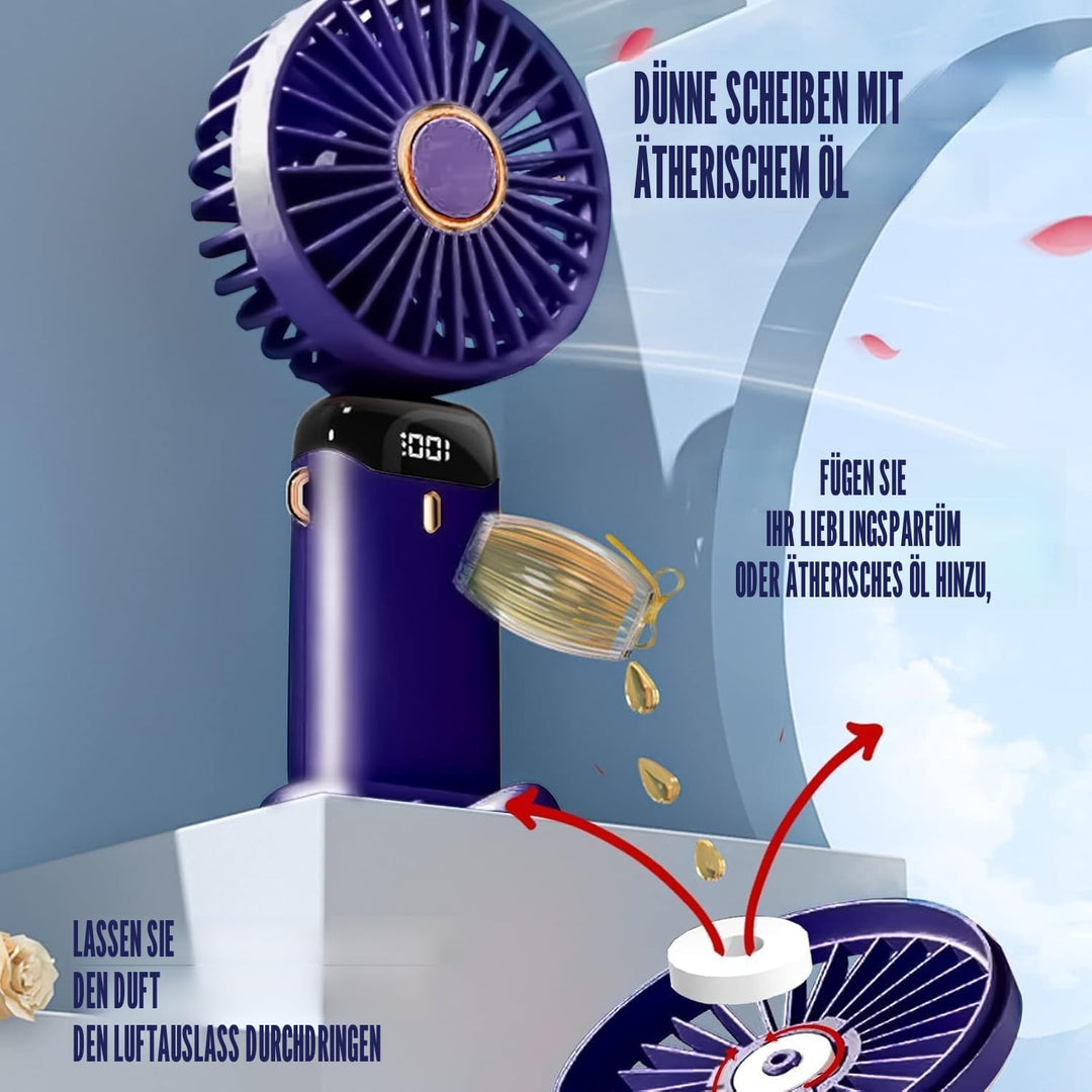 Jsdoin Handventilator, Tragbarer Mini Ventilator, Wiederaufladbar, Kleiner Taschenventilator Mit 5 G