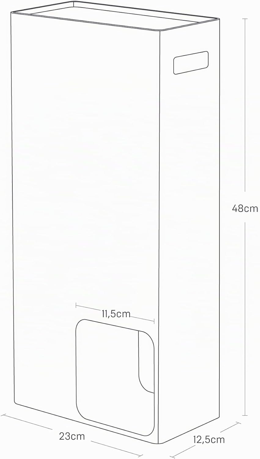 YAMAZAKI Tower Home Badezimmer Stehend Seidenpapier Toilettenpapier Aufbewahrung Ständer, Stahl, Sch
