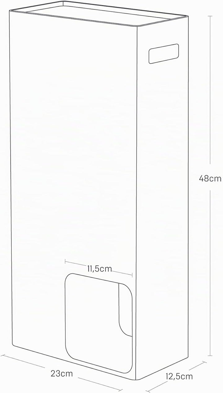 YAMAZAKI Tower Home Badezimmer Stehend Seidenpapier Toilettenpapier Aufbewahrung Ständer, Stahl, Sch