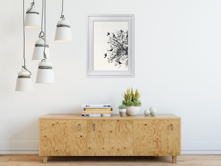 Fensterdeko I Sichtschutz Fenster-Sticker Selbsthaftend I Dekofolie für Bad, Küche, Kinderzimmer - W