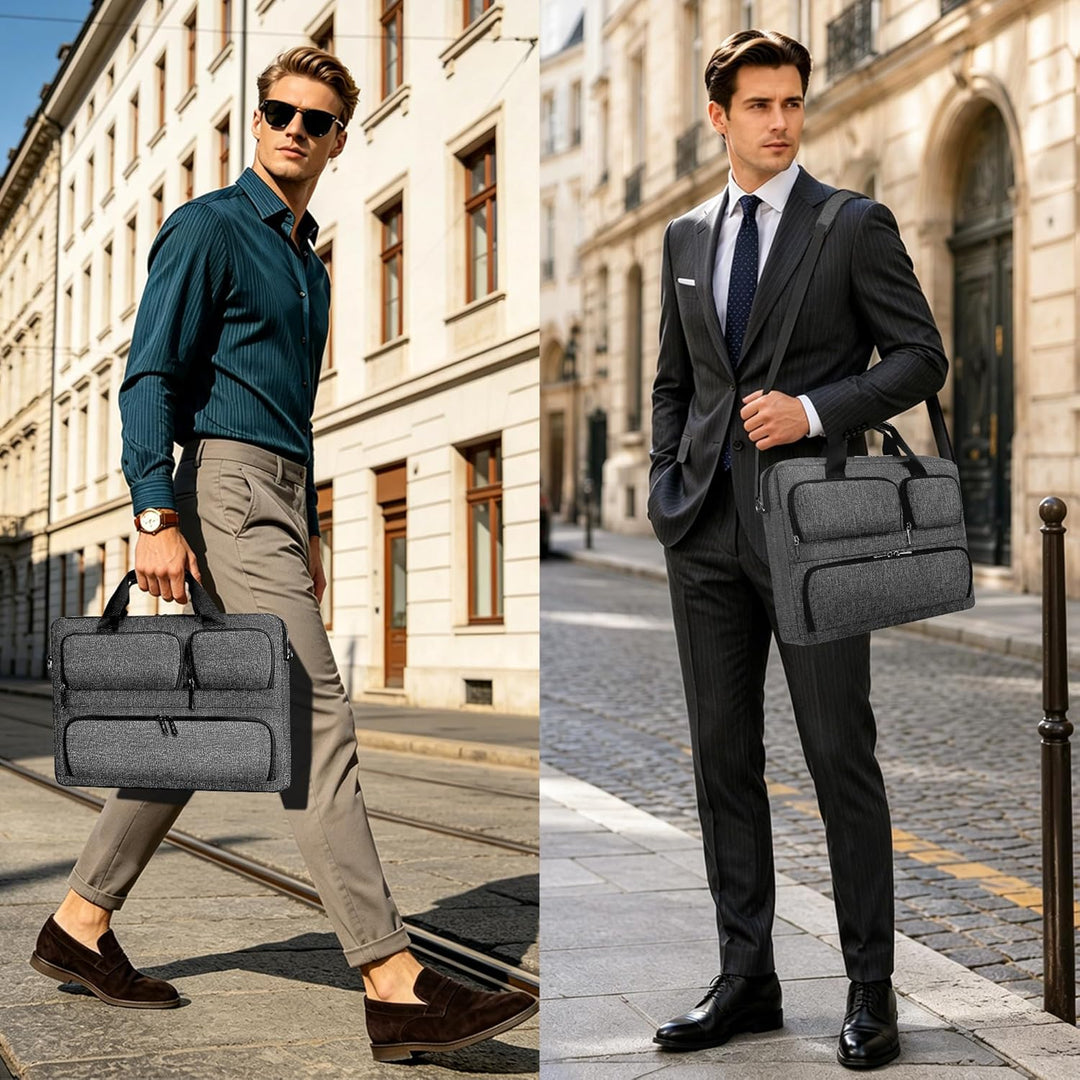 DOMISO 15-15.6 Zoll Laptoptasche Wasserdicht, Business Aktentasche mit Schulterriemen, Tragbare Comp