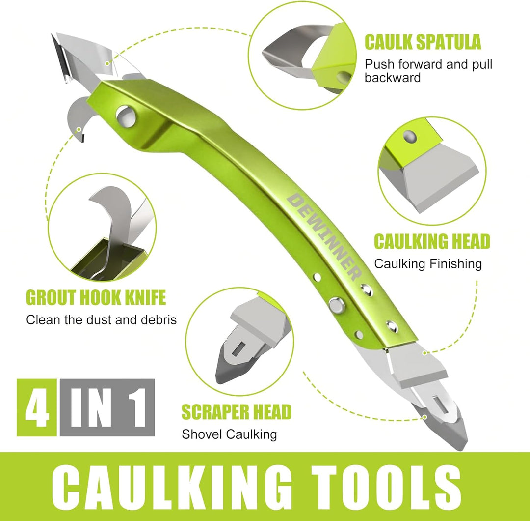 4-in-1 Edelstahl Remover Tool Set, DEWINNER Fugen-Kratzer-Set, Edelstahl-Dichtungs-Finishing Glätten