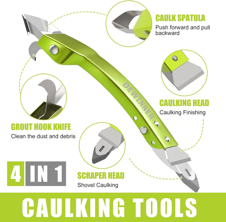 4-in-1 Edelstahl Remover Tool Set, DEWINNER Fugen-Kratzer-Set, Edelstahl-Dichtungs-Finishing Glätten