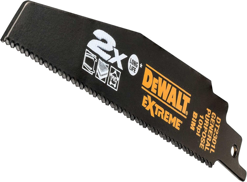 DeWalt 12-tlg. Extreme Bi-Metall Sägeblätter-Set (für Holz- und Metallsägearbeiten, robust und langl