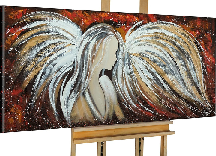 Monica Mirafiori I 100% HANDGEMALT I Gemälde Engel 100x50cm | Gemälde Handgemalt | Acrylgemälde | Se