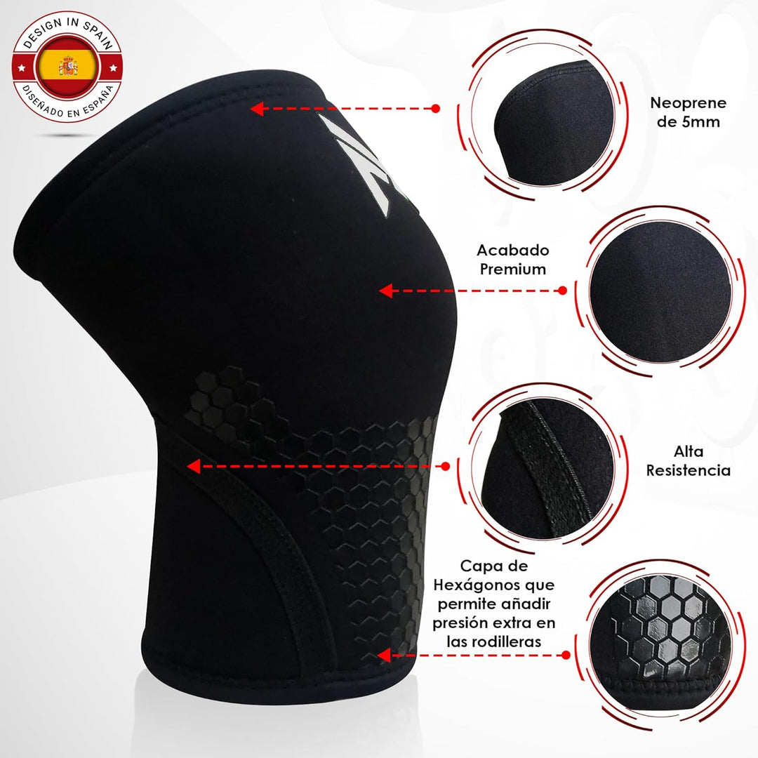 MERCURYAL Crossfit Kniebandagen für Workout, Knieschoner für Fitnessstudio, Powerlifting, Kniebandag