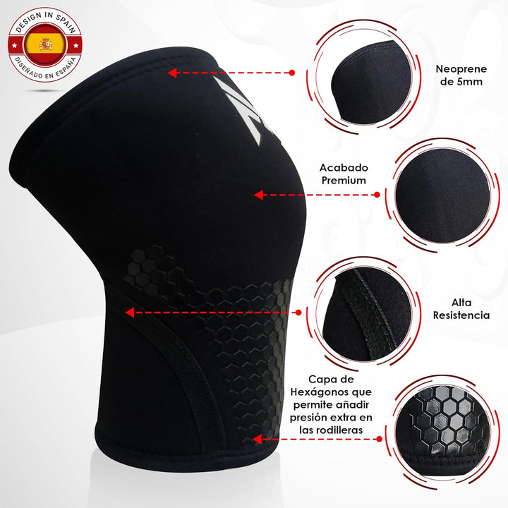 MERCURYAL Crossfit Kniebandagen für Workout, Knieschoner für Fitnessstudio, Powerlifting, Kniebandag