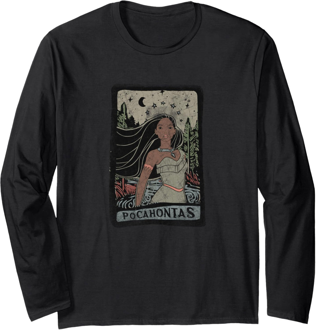 Disney Pocahontas Vintage Portrait Style Langarmshirt