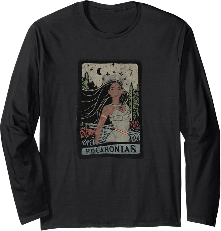 Disney Pocahontas Vintage Portrait Style Langarmshirt