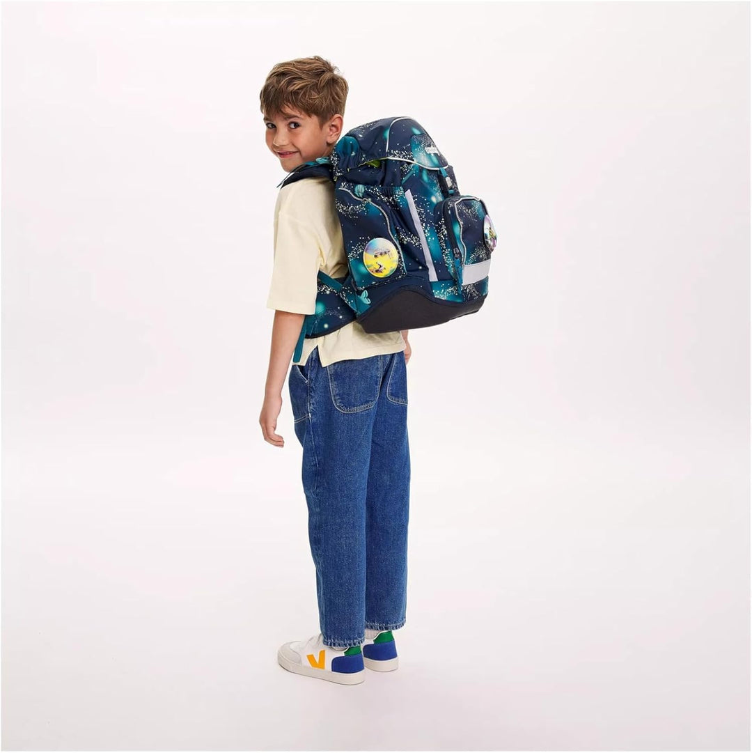 ergobag pack Set ergonomischer Schulrucksack Flexibel 6-teilig 1. Klasse Grundschule Raumfahrbär - D