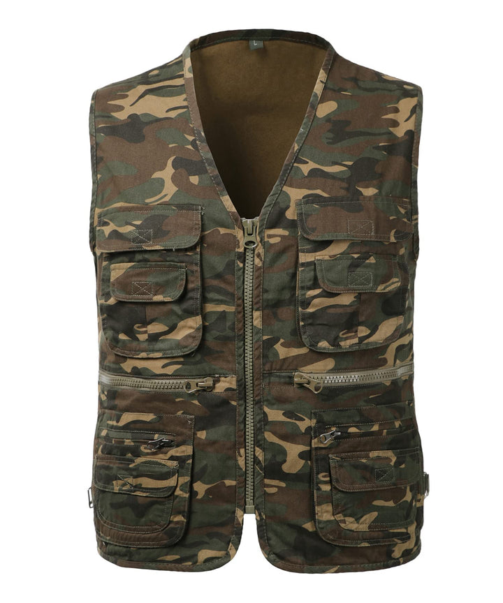 KTWOLEN Herren Outdoor Weste Baumwolle Anglerweste Freizeit Jagd Trekking Wander Angler Camping Safa