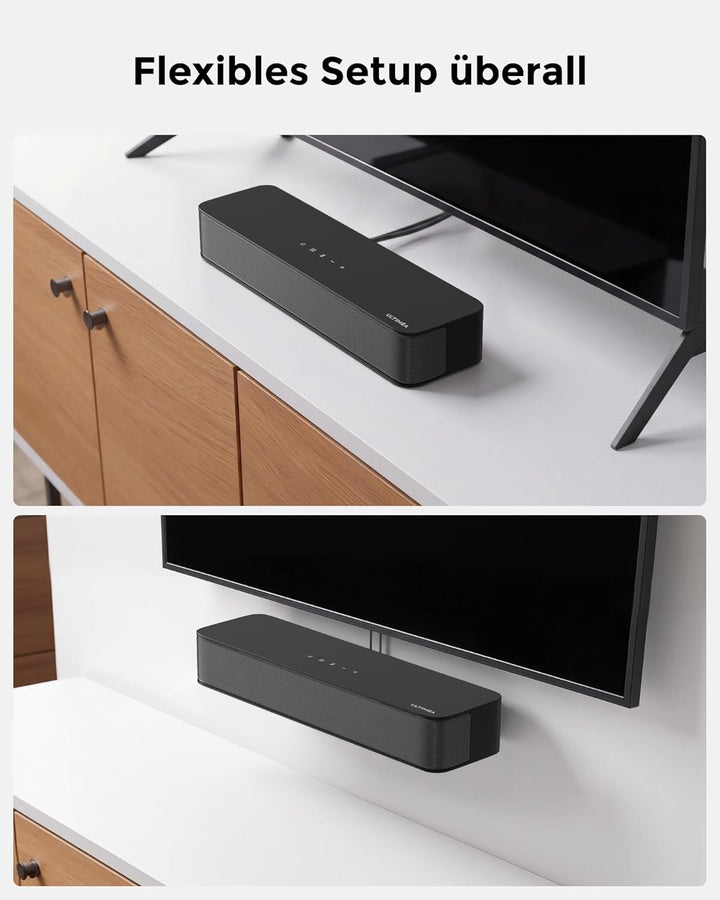 ULTIMEA 2.1 Soundbar für TV Geräte mit integriertem Subwoofer, APP-Steuerung, 132W All-in-One PC Sou