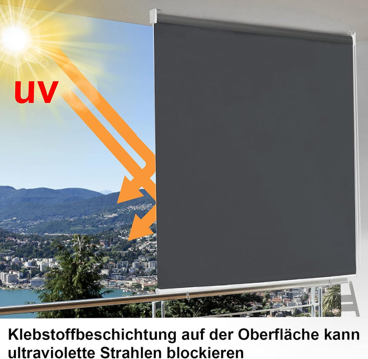 LZQ Senkrechtmarkise Balkonmarkise Sonnenschutz, UV-beständige Vertikalmarkise, Windschut und Sichts