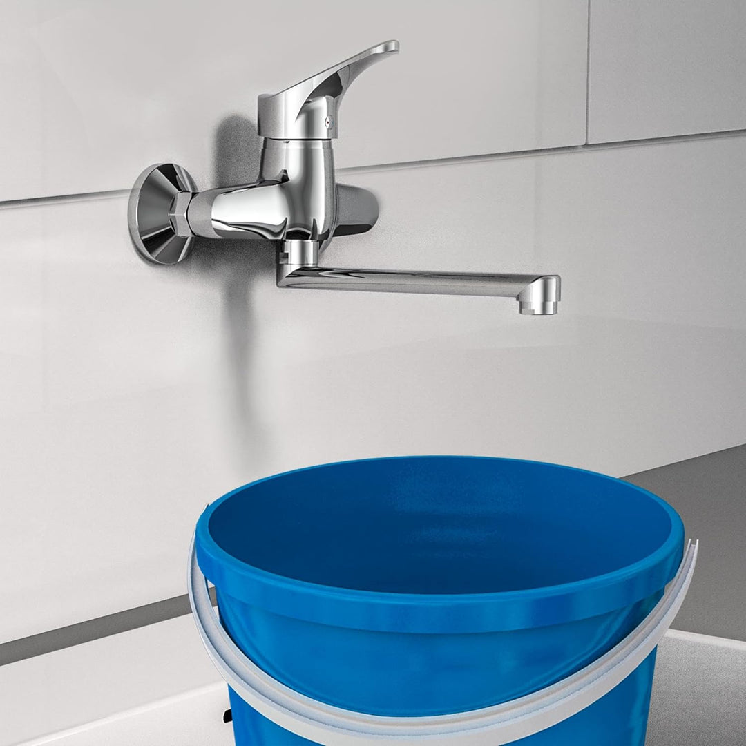 SCHÜTTE 22600 ATTICA Wandwasserhahn Chrom, Wand-Spültischarmatur 360°, ideal für Doppelspülbecken, W