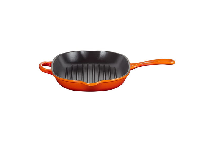 Le Creuset Signature Ovale Grillpfanne aus Gusseisen, mit Hilfsgriff und zwei Ausgiessern, für alle