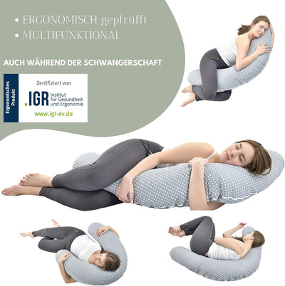 sei Design Stillkissen Mikroperlen XXL Lagerungskissen Schwangerschaftskissen Seitenschläferkissen 1