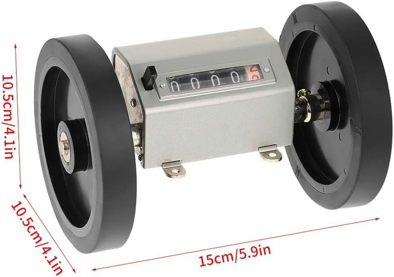 Elprico Rollenzähler, 5-stellig 0-9999.9 Rollradlängenzähler Max. Geschwindigkeit 350 U/min Grau-Res