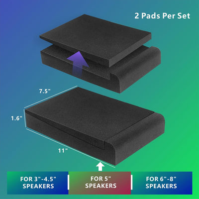 JBER Akustik-Isolationspads, Studio-Monitor-Lautsprecher-Isolationsschaum-Pads, hochdichter Akustiks