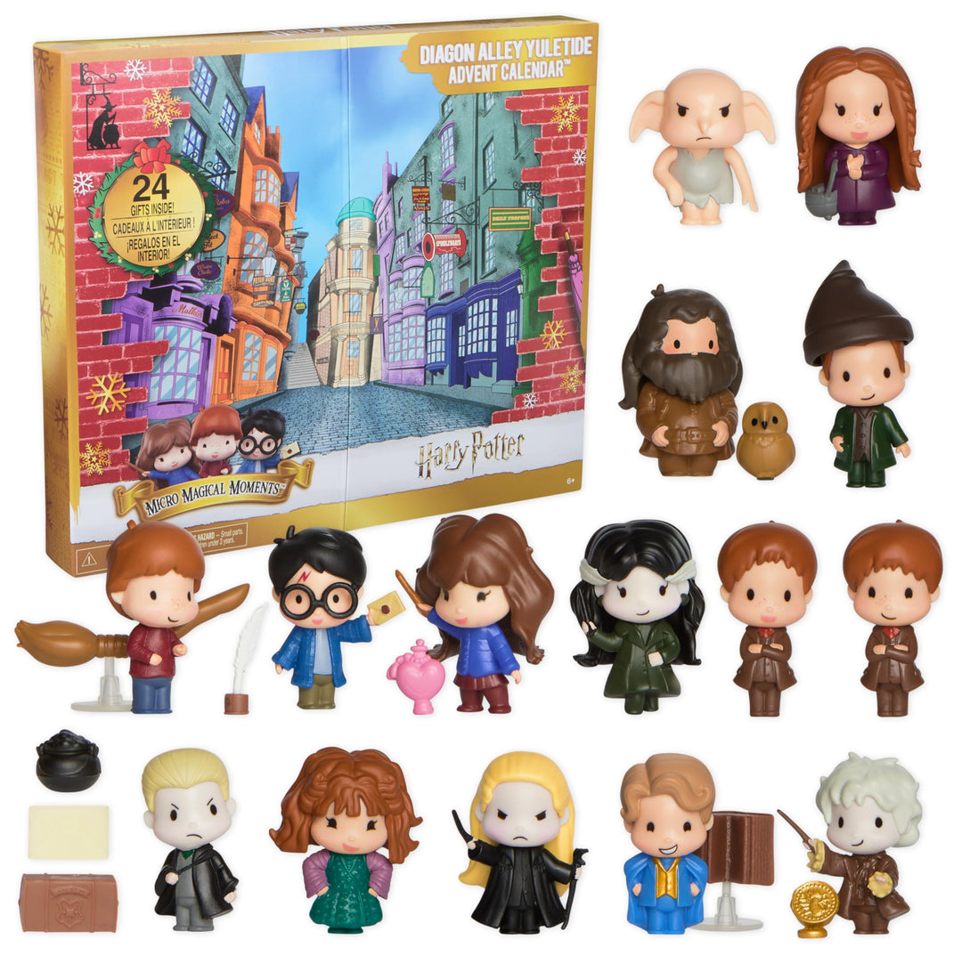 Harry Potter "Weihnachten in der Winkelgasse" Adventskalender 2025 mit 24 Überraschungen, 15 Figuren